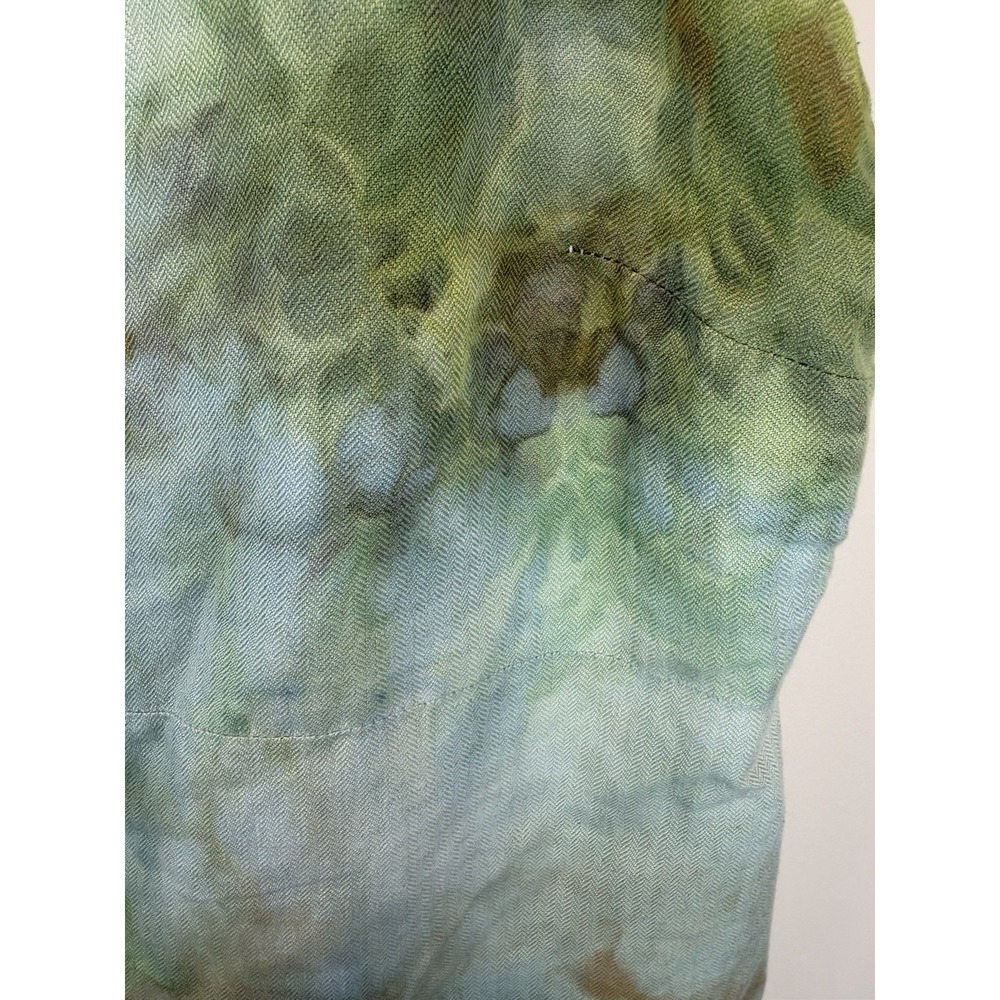 Vintage Green Boho Tie Dye Watercolor Dress FairyGrunge Size 18 Amanda Smith - Picture 4 of 10